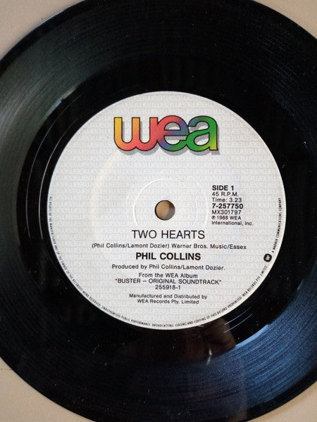 Phil Collins – Two Hearts 7" vinyl record, image 1 of 3