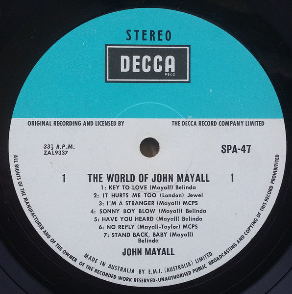 John Mayall – The World Of John Mayall LP vinyl record, image 3 of 4