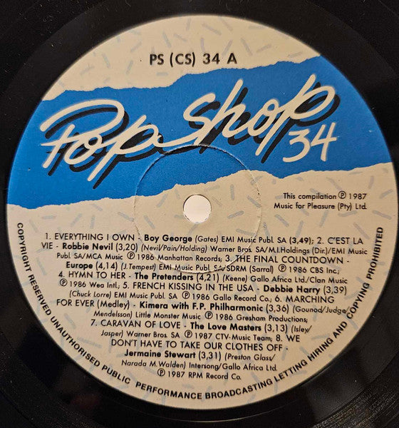 Various – Pop Shop 34 LP vinyl record, image 5 of 6