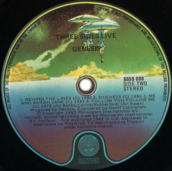 Genesis – Three Sides Live (2xLP) LP vinyl record, image 4 of 7