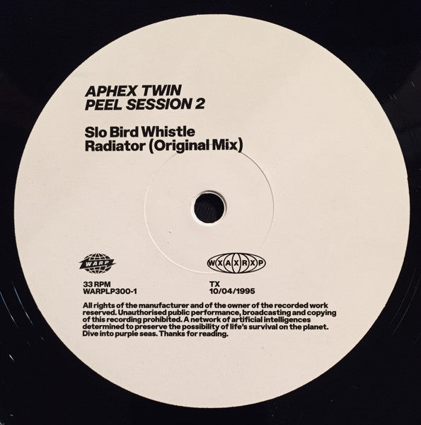 Aphex Twin – Peel Session 2 TX 10/04/95 12" vinyl record, image 3 of 7