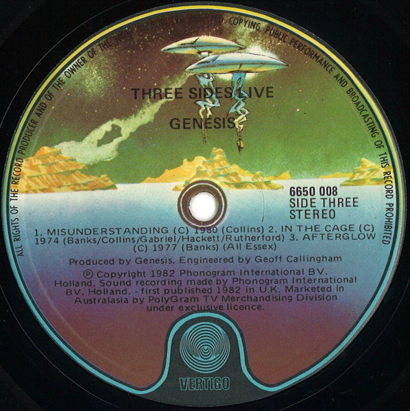 Genesis – Three Sides Live (2xLP) LP vinyl record, image 5 of 7