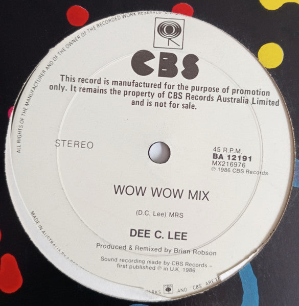 Dee C. Lee – Come Hell Or Waters High 12" vinyl record, image 2 of 3