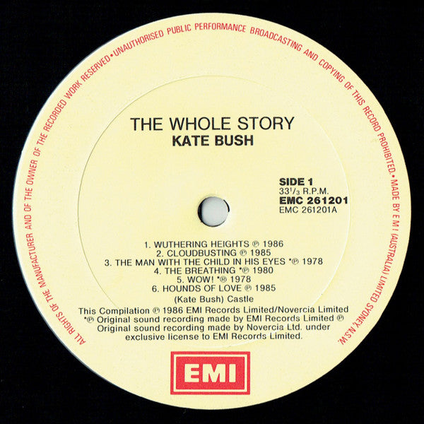 Kate Bush – The Whole Story LP vinyl record, image 5 of 8