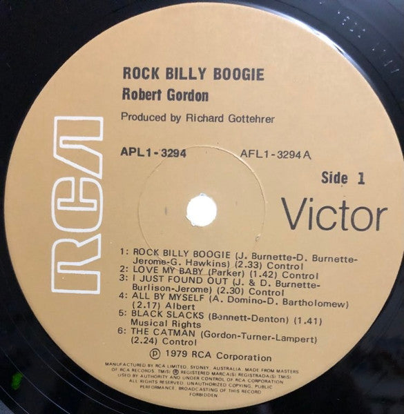 Robert Gordon – Rock Billy Boogie LP vinyl record, image 3 of 4