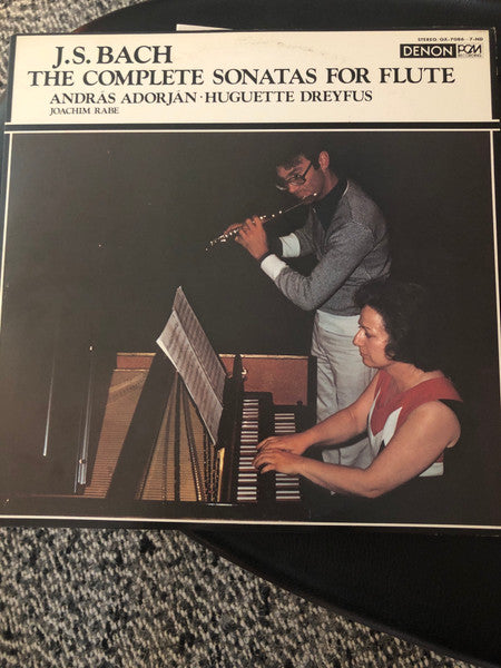 Johann Sebastian Bach, András Adorján, Huguette Dreyfus, Joachim Rabe – The Complete Sonatas For Flute (2xLP) LP vinyl record