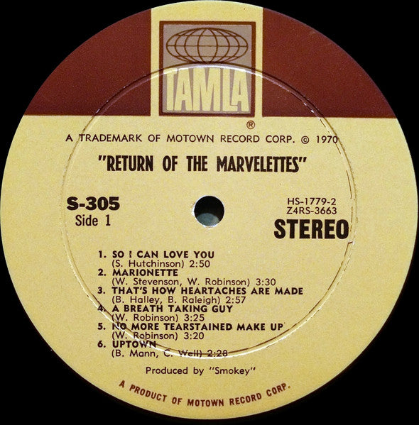 The Marvelettes – The Return Of The Marvelettes LP vinyl record, image 2 of 2