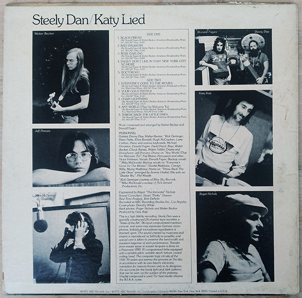 Steely Dan – Katy Lied LP vinyl record, image 2 of 5