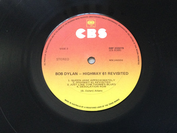 Bob Dylan – Highway 61 Revisited LP vinyl record, image 4 of 4
