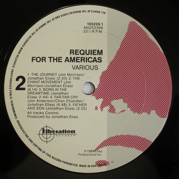 Jonathan Elias – Requiem For The Americas - Songs From The Lost World LP vinyl record, image 4 of 6