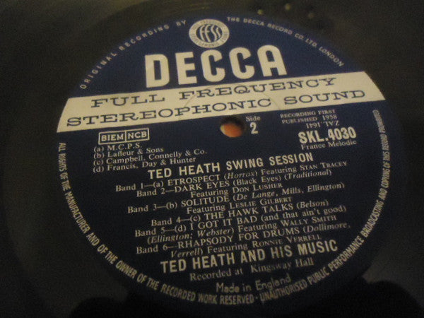 Ted Heath And His Music – Ted Heath Swing Session LP vinyl record, image 4 of 4