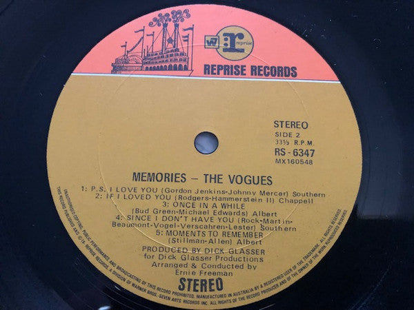 The Vogues – Memories LP vinyl record, image 4 of 4