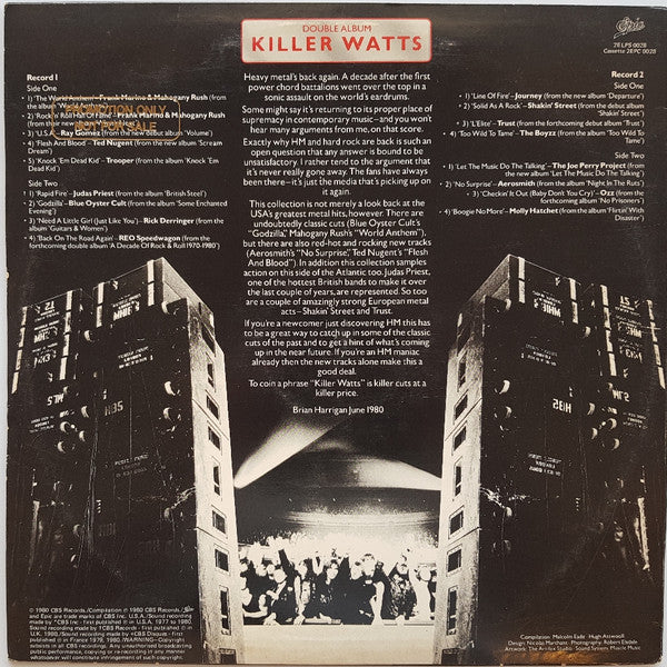 Various – Killer Watts (2xLP) LP vinyl record, image 2 of 6
