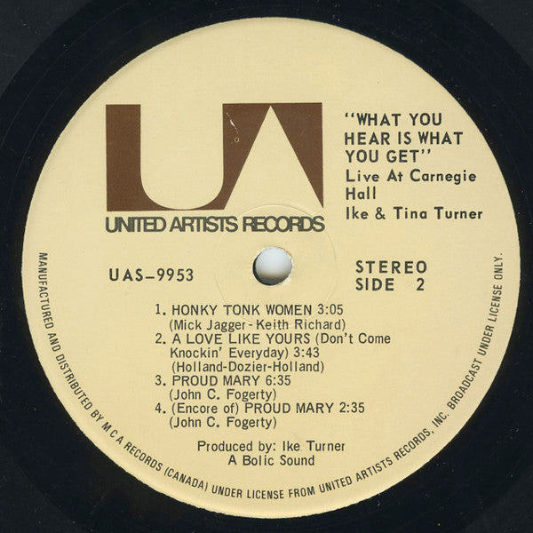 Ike & Tina Turner – What You Hear Is What You Get (Live At Carnegie Hall) (2xLP) LP vinyl record, image 5 of 10