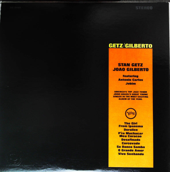 Stan Getz, João Gilberto, Antonio Carlos Jobim – Getz / Gilberto LP vinyl record, image 4 of 9