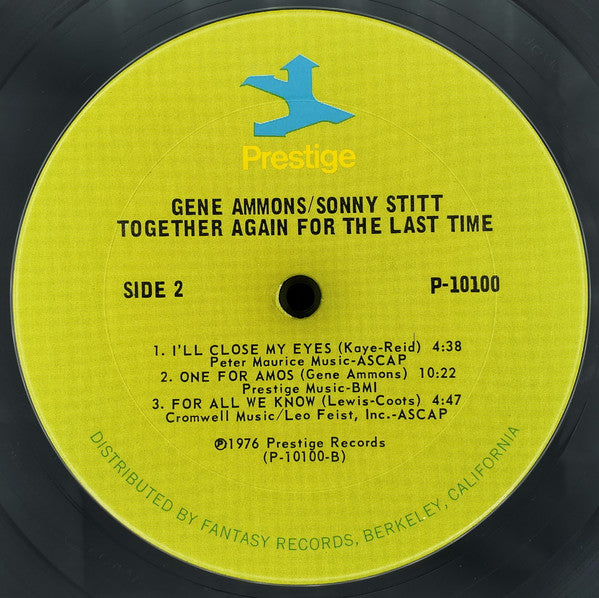 Gene Ammons, Sonny Stitt – Together Again For The Last Time LP vinyl record, image 4 of 4