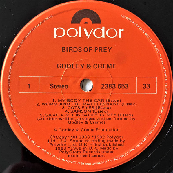 Godley & Creme – Birds Of Prey LP vinyl record, image 5 of 6