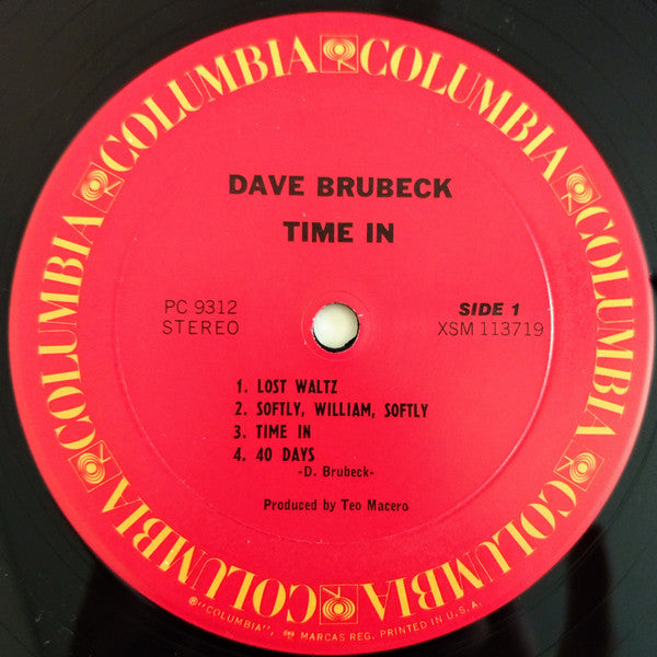 Dave Brubeck – Time In LP vinyl record, image 4 of 4