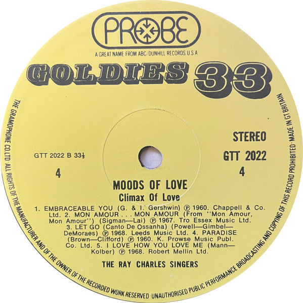 The Ray Charles Singers – Moods Of Love (2xLP) LP vinyl record, image 8 of 8