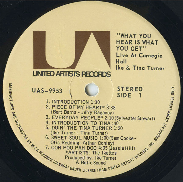 Ike & Tina Turner – What You Hear Is What You Get (Live At Carnegie Hall) (2xLP) LP vinyl record, image 4 of 10