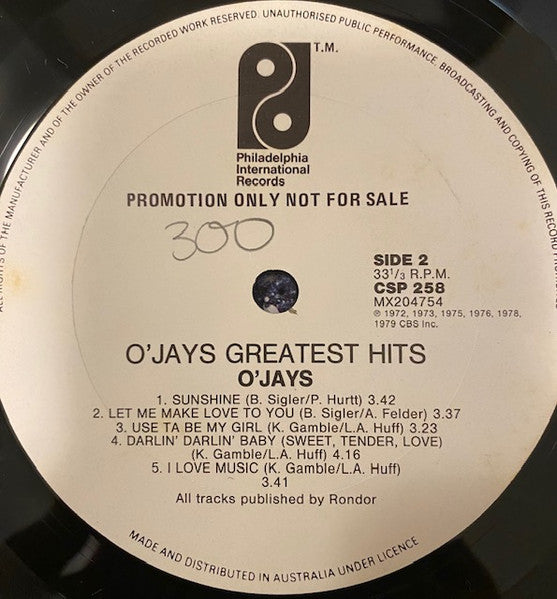 The O'Jays – The O'Jays Greatest Hits LP vinyl record, image 3 of 5