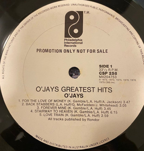 The O'Jays – The O'Jays Greatest Hits LP vinyl record, image 2 of 5
