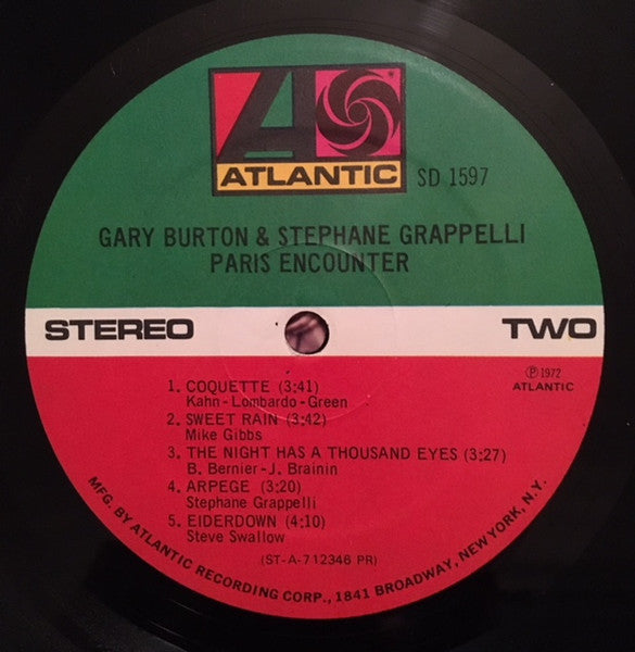 Gary Burton, Stéphane Grappelli – Paris Encounter LP vinyl record, image 4 of 4