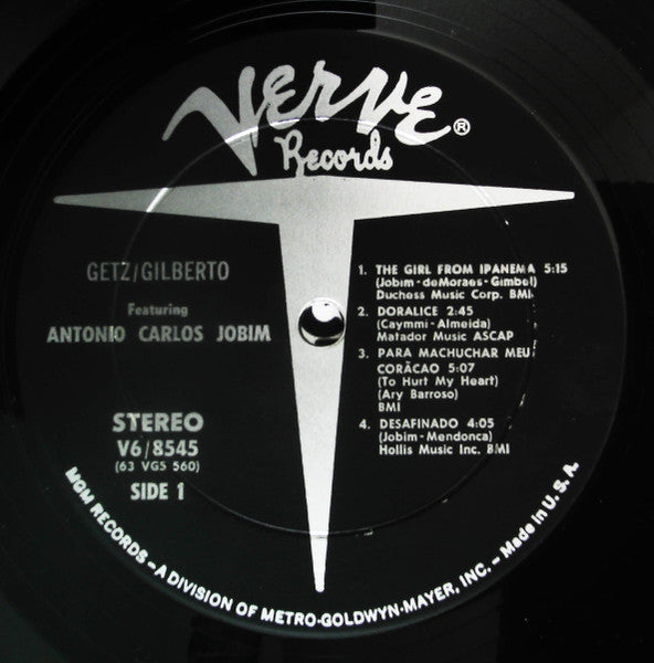 Stan Getz, João Gilberto, Antonio Carlos Jobim – Getz / Gilberto LP vinyl record, image 5 of 9