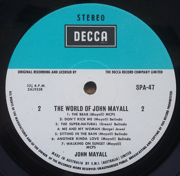 John Mayall – The World Of John Mayall LP vinyl record, image 4 of 4