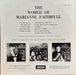 Marianne Faithfull – The World Of Marianne Faithfull LP vinyl record, image 2 of 4