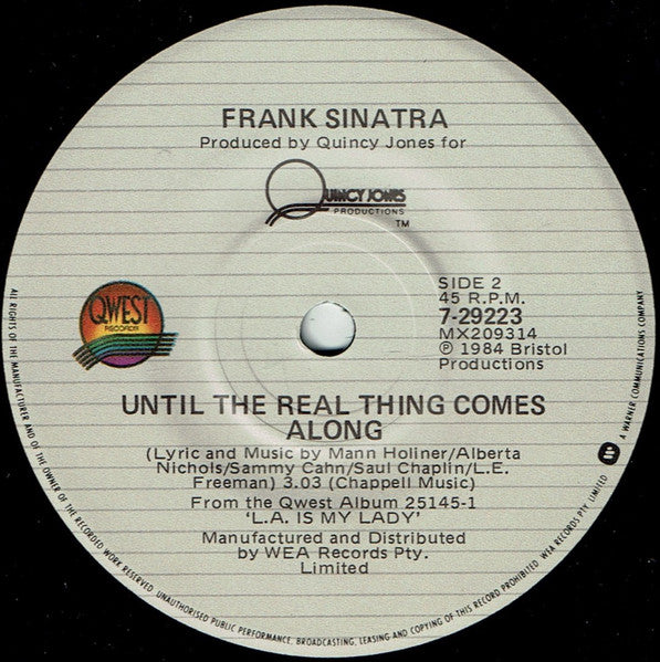 Frank Sinatra – L.A. Is My Lady 7" vinyl record, image 4 of 4