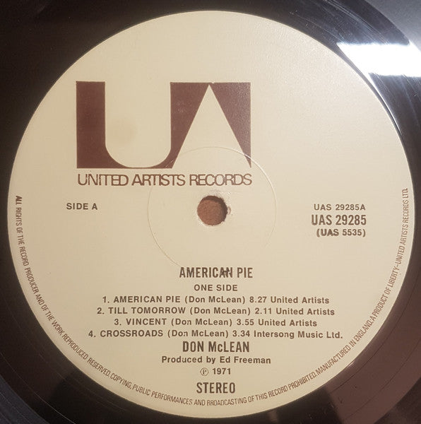 Don McLean – American Pie LP vinyl record, image 3 of 4