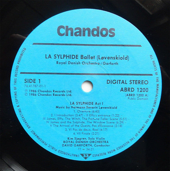 Hermann De Løvenskiold, Det Kongelige Kapel, David Garforth – Music For The Bourneville Ballet La Sylphide LP vinyl record, image 4 of 5