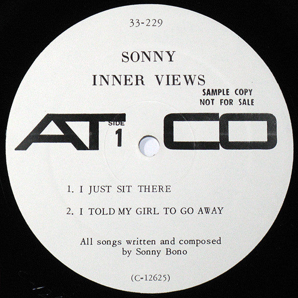 Sonny Bono – Inner Views LP vinyl record, image 3 of 4