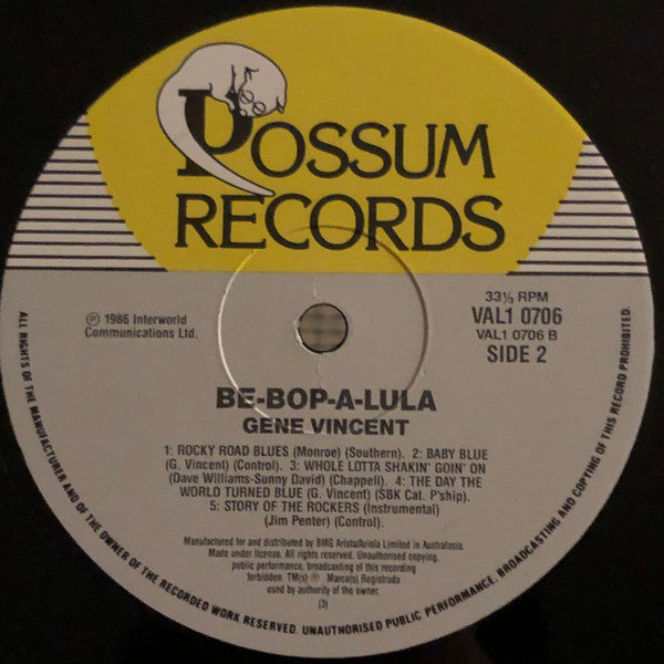 Gene Vincent – Be-Bop-A-Lula LP vinyl record, image 5 of 5