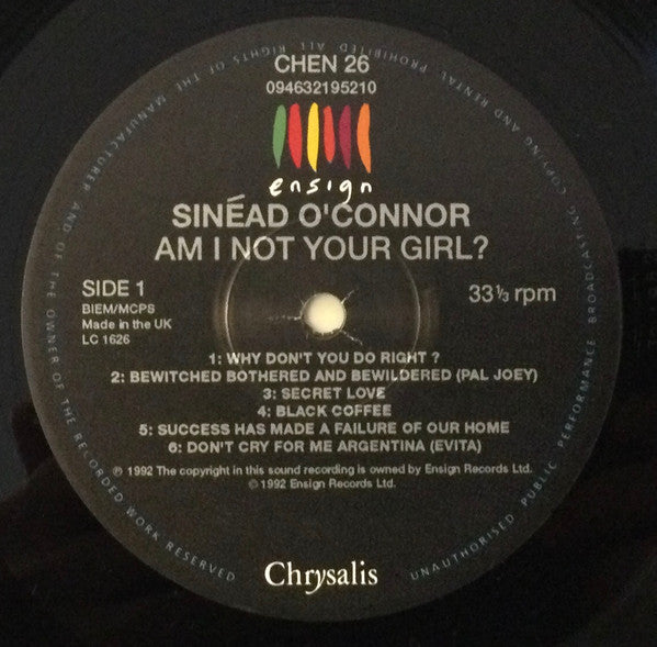 Sinéad O'Connor – Am I Not Your Girl? LP vinyl record, image 5 of 6