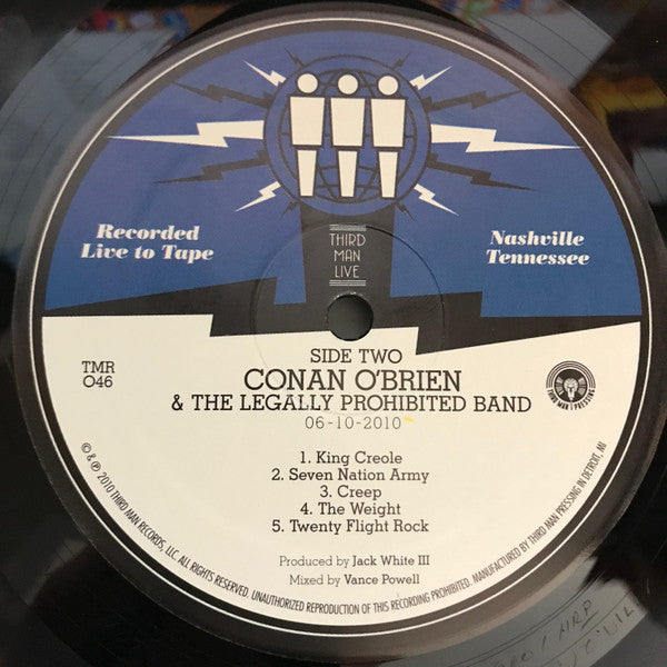 Conan O'Brien, The Legally Prohibited Band – Live At Third Man LP vinyl record, image 4 of 4