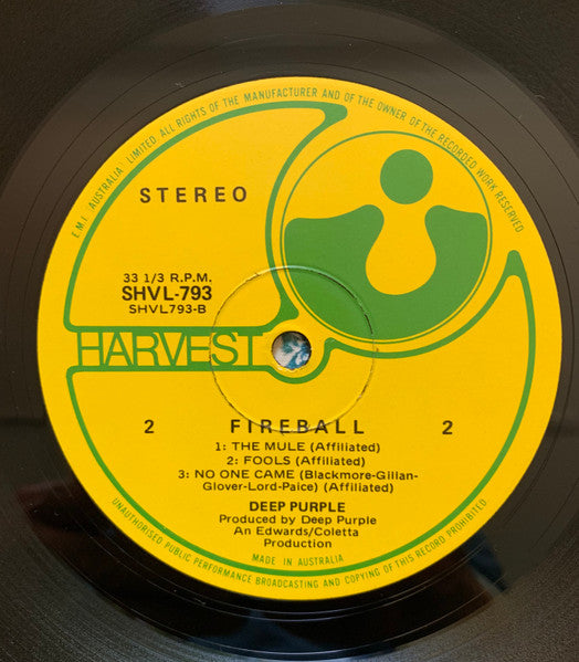 Deep Purple – Fireball LP vinyl record, image 4 of 4