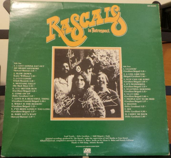 The Rascals – In Retrospect LP vinyl record, image 2 of 6