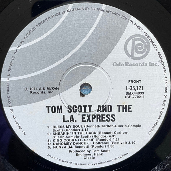 Tom Scott, The L.A. Express – Tom Scott And The L.A. Express LP vinyl record, image 3 of 4