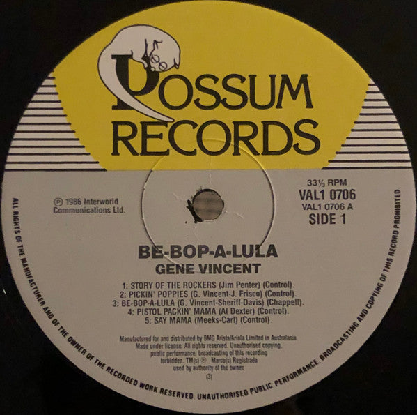 Gene Vincent – Be-Bop-A-Lula LP vinyl record, image 4 of 5