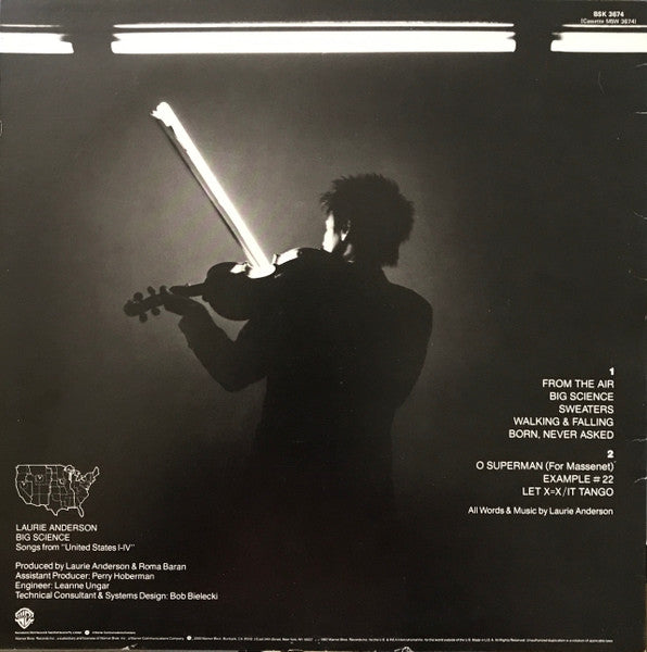 Laurie Anderson – Big Science (Songs From "United States I-IV") LP vinyl record, image 2 of 6