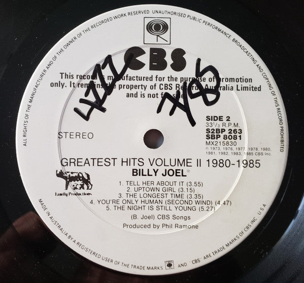 Billy Joel – Greatest Hits Volume I & Volume II (2xLP) LP vinyl record, image 4 of 8
