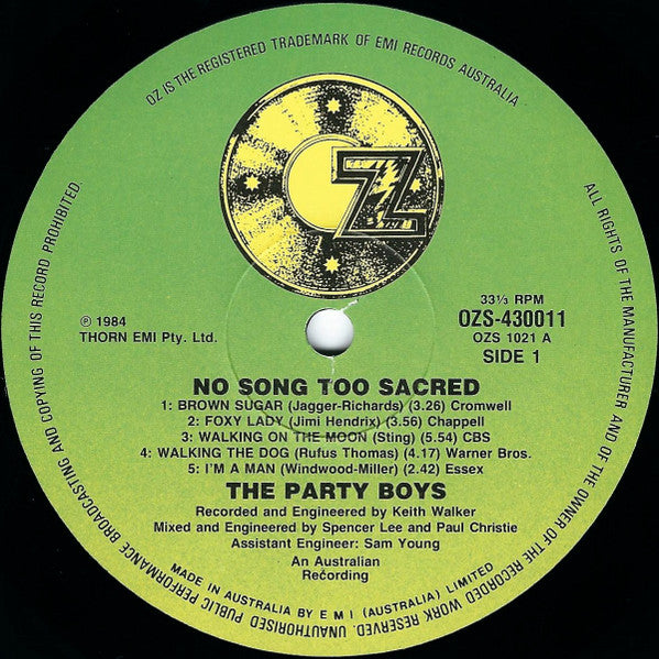 The Party Boys – No Song Too Sacred LP vinyl record, image 3 of 6