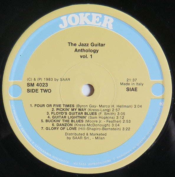 Various – The Jazz Guitar Anthology Vol. 1 LP vinyl record, image 6 of 6