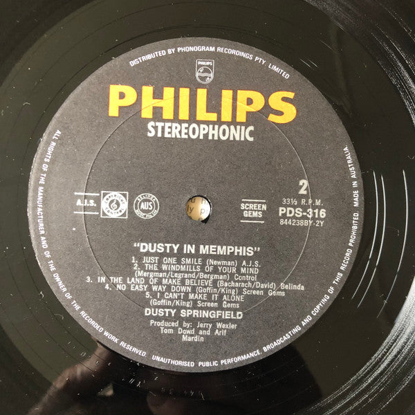 Dusty Springfield – Dusty In Memphis LP vinyl record, image 4 of 4