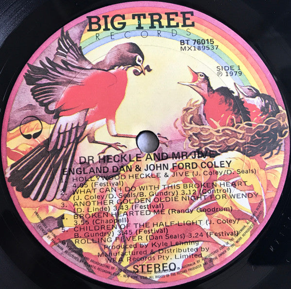 England Dan & John Ford Coley – Dr. Heckle And Mr. Jive LP vinyl record, image 3 of 6
