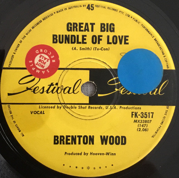 Brenton Wood – Great Big Bundle Of Love / Can You Dig It 7" vinyl record, image 1 of 2