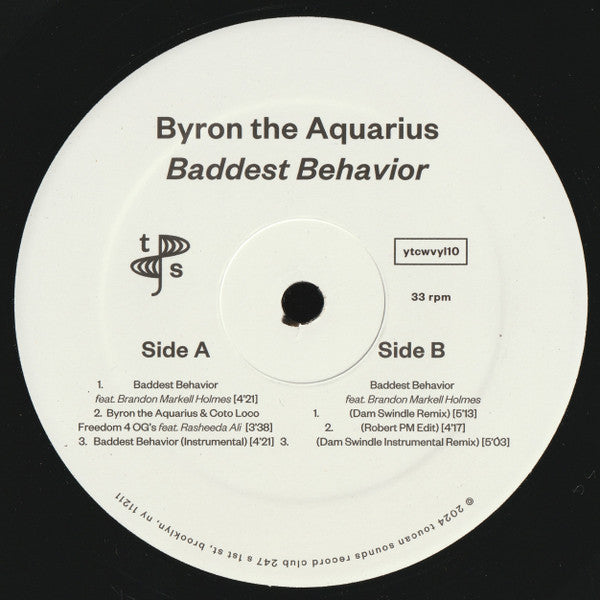 Byron The Aquarius – Baddest Behavior 12" vinyl record, image 2 of 3