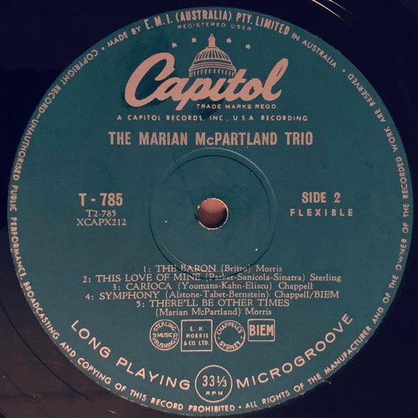 Marian McPartland Trio – The Marian McPartland Trio LP vinyl record, image 4 of 4